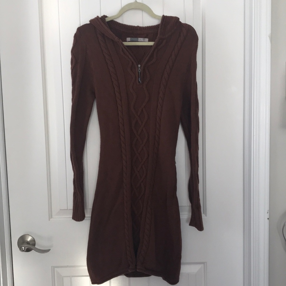 Athleta Hooded Cable Knit Dress/Tunic